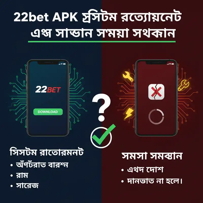 22bet APK সিস্টেম রিকোয়ারমেন্টস এবং ট্রাবলশুটিং গাইড